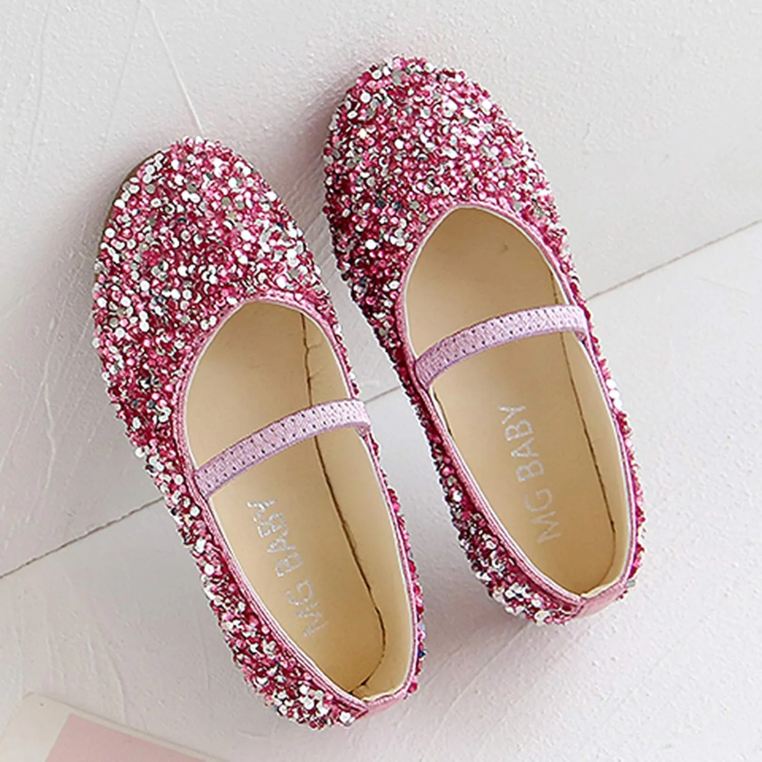 Toddler Flower Girl Dress Shoes Rhinstones Mary Jane Ballet Flats Wedding Party Toddler Little Kid Shoes