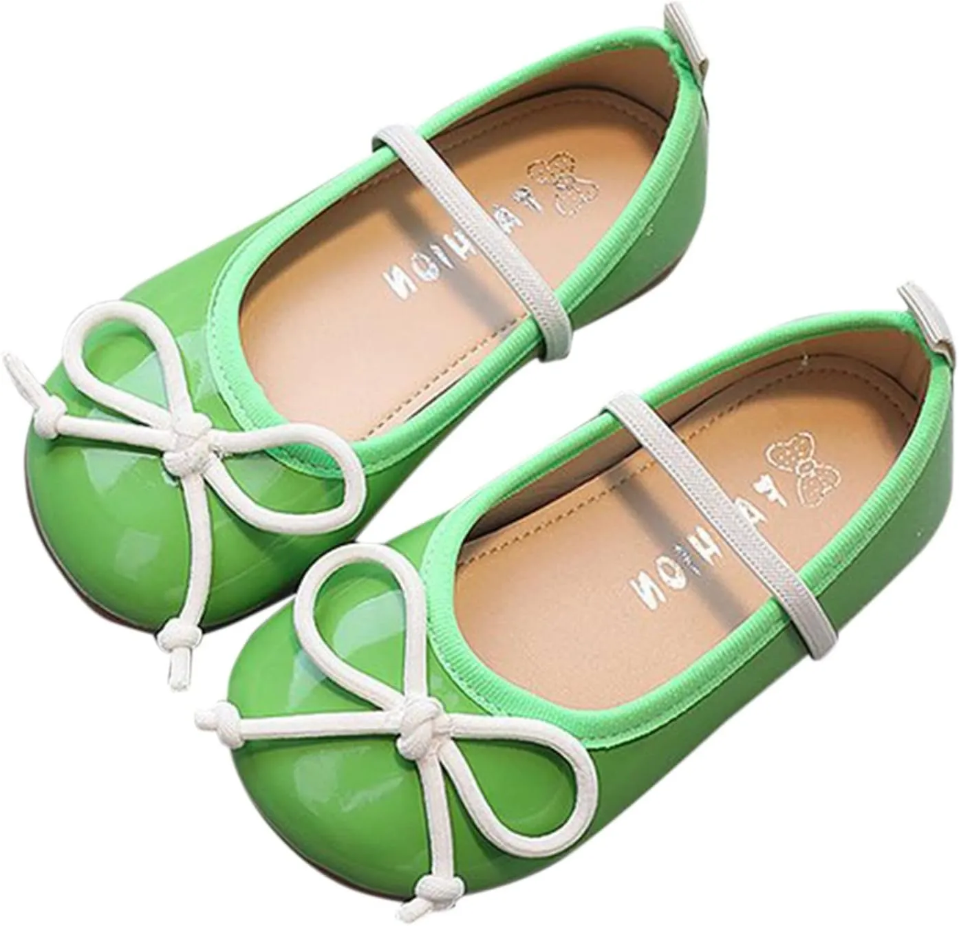 Toddler Girl Mary Jane Dress Shoes Little Girl School Shoes Non Slip Soft Sole Leather Shoes Bowknot Flat Shoes