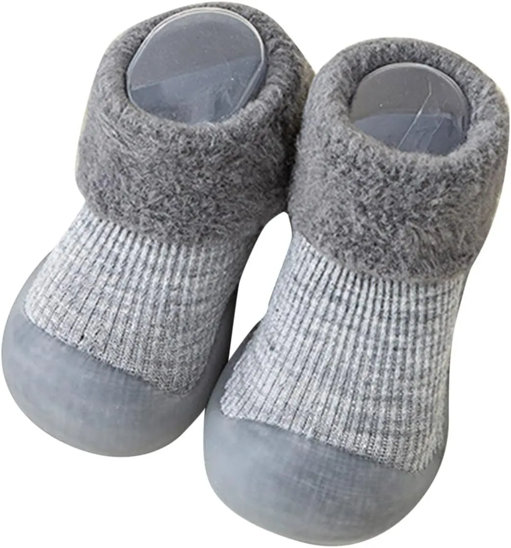 Toddler Girl Shoes,Boys Girls Animal Cartoon Socks Shoes Fleece WarmThe Floor Shoes Non Slip Prewalker Kawaii Shoes