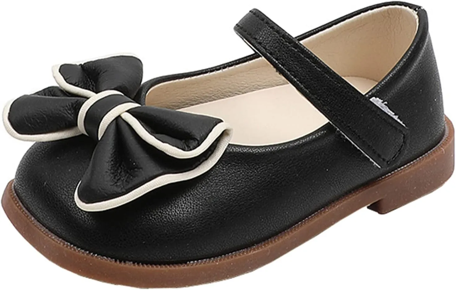 Toddler Girls Dress Shoes with Bow Toddler Flower Kid Shoes Mary Jane Flats for Party School Wedding Shoes