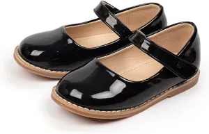Toddler Girls Mary Jane Dress Shoes Ballet Flat Little Girls Soft Leather Slip-On Princess Wedding Pary Shoes