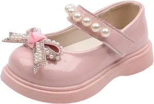 Toddler Girls Platform Mary Jane Shoes Bow Girls Dress Shoes Little Girl School Uniform Oxford Shoes for Kids Flats