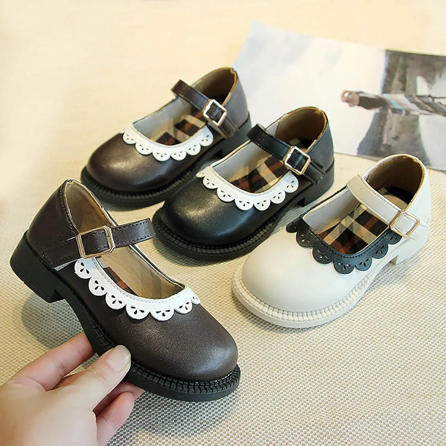 Toddler Little Child Girl's Leather Shoes Baby Soft Soled Princess Shoes Little Girl Casual Newborn Spring Outfit Girl