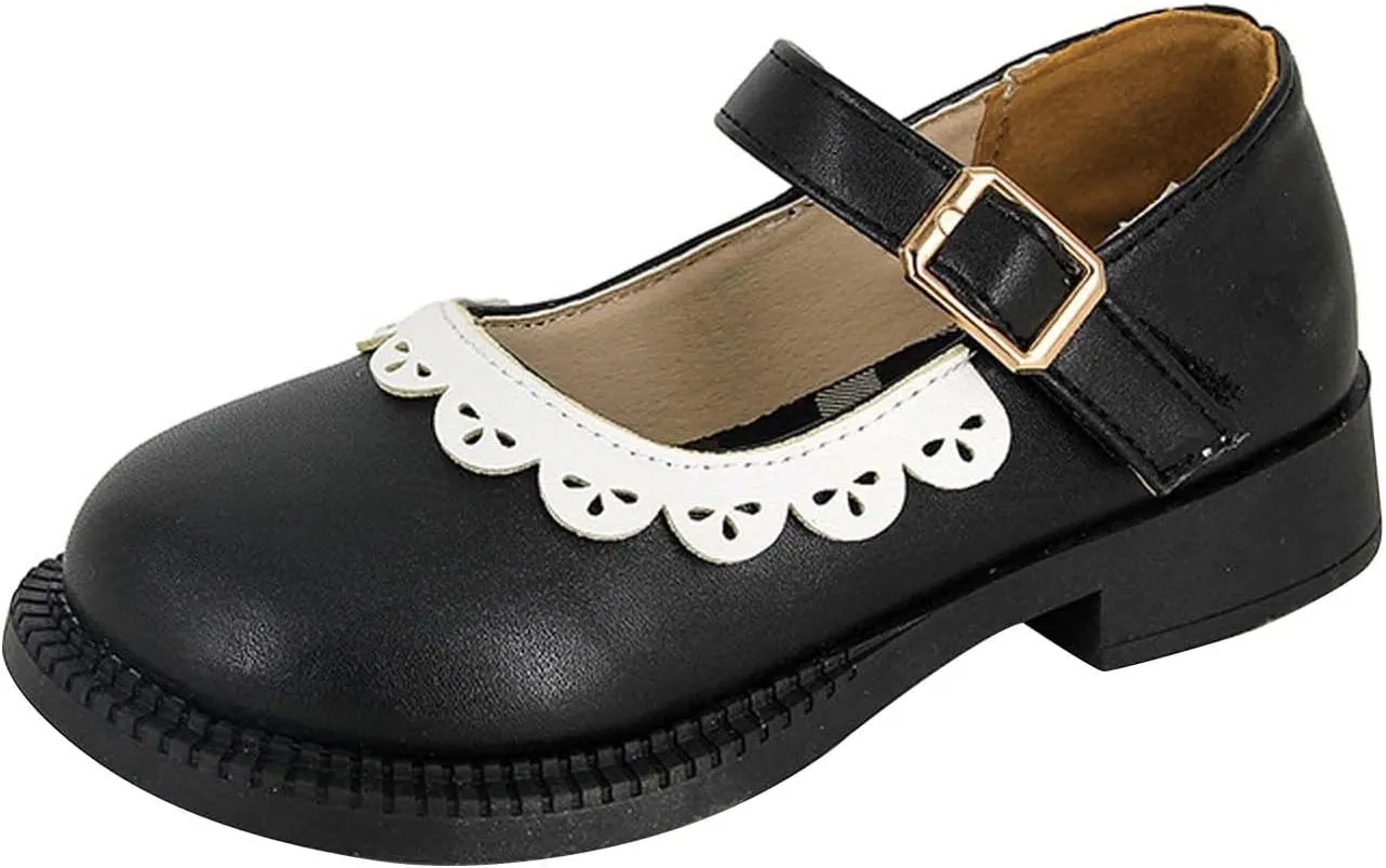 Toddler Little Child Girl's Leather Shoes Baby Soft Soled Princess Shoes Little Girl Casual Newborn Spring Outfit Girl