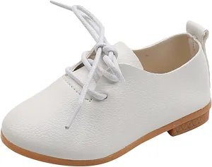 Toddler Little Girls Boys British Style Lace-Up Saddle Shoes Casual xfords Baptism School niform Loafer Shoes