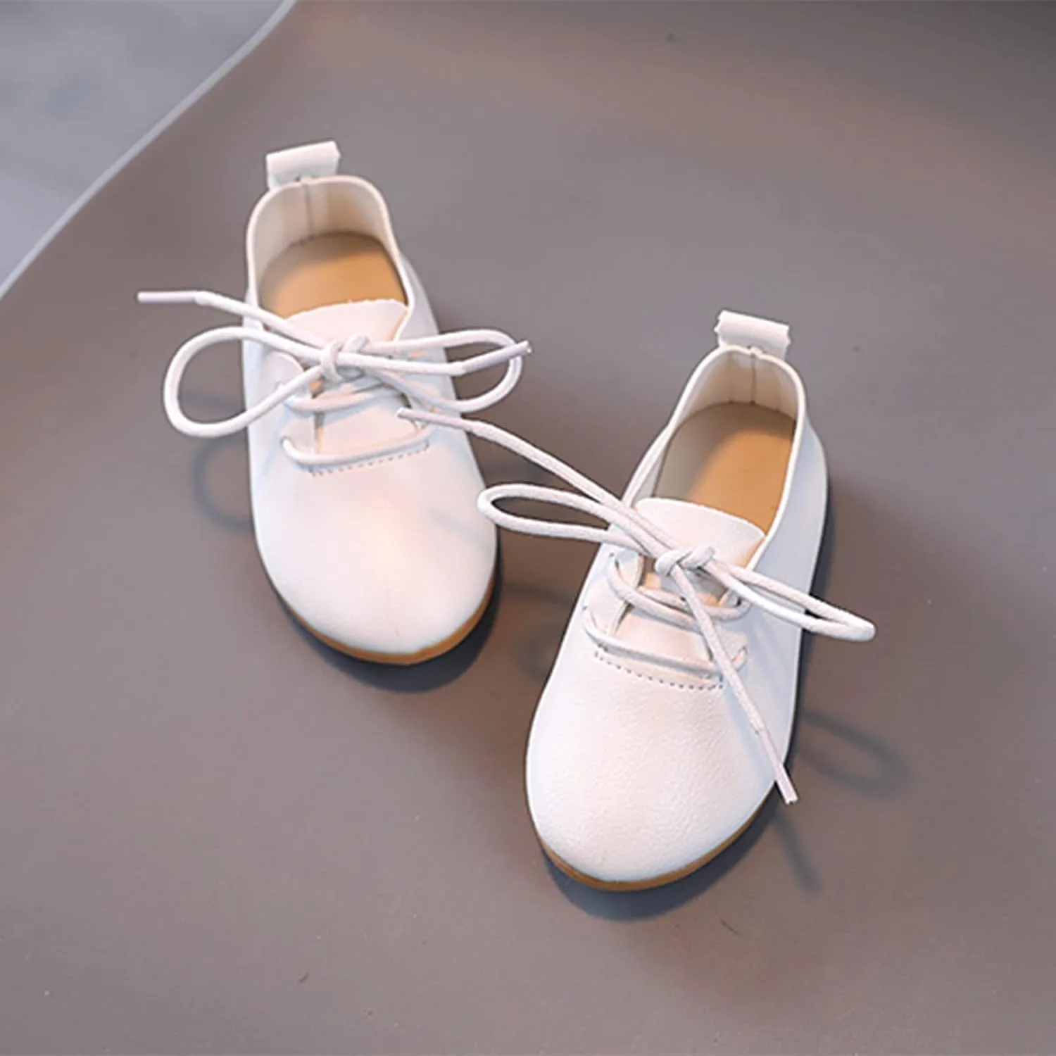 Toddler Little Girls Boys British Style Lace-Up Saddle Shoes Casual xfords Baptism School niform Loafer Shoes