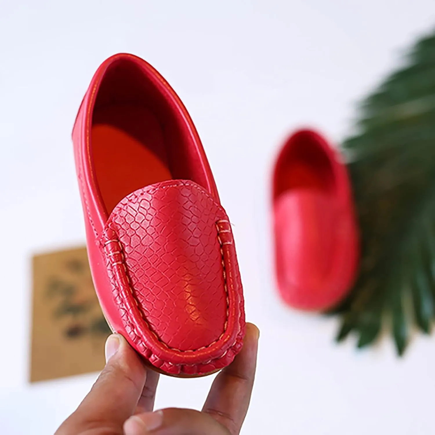 Toddlers Boys Baby Girls Loafers Casual Slip-On Moccasin Boat Dress Shoes Casual Shoes Formal Shoes Leather Flats
