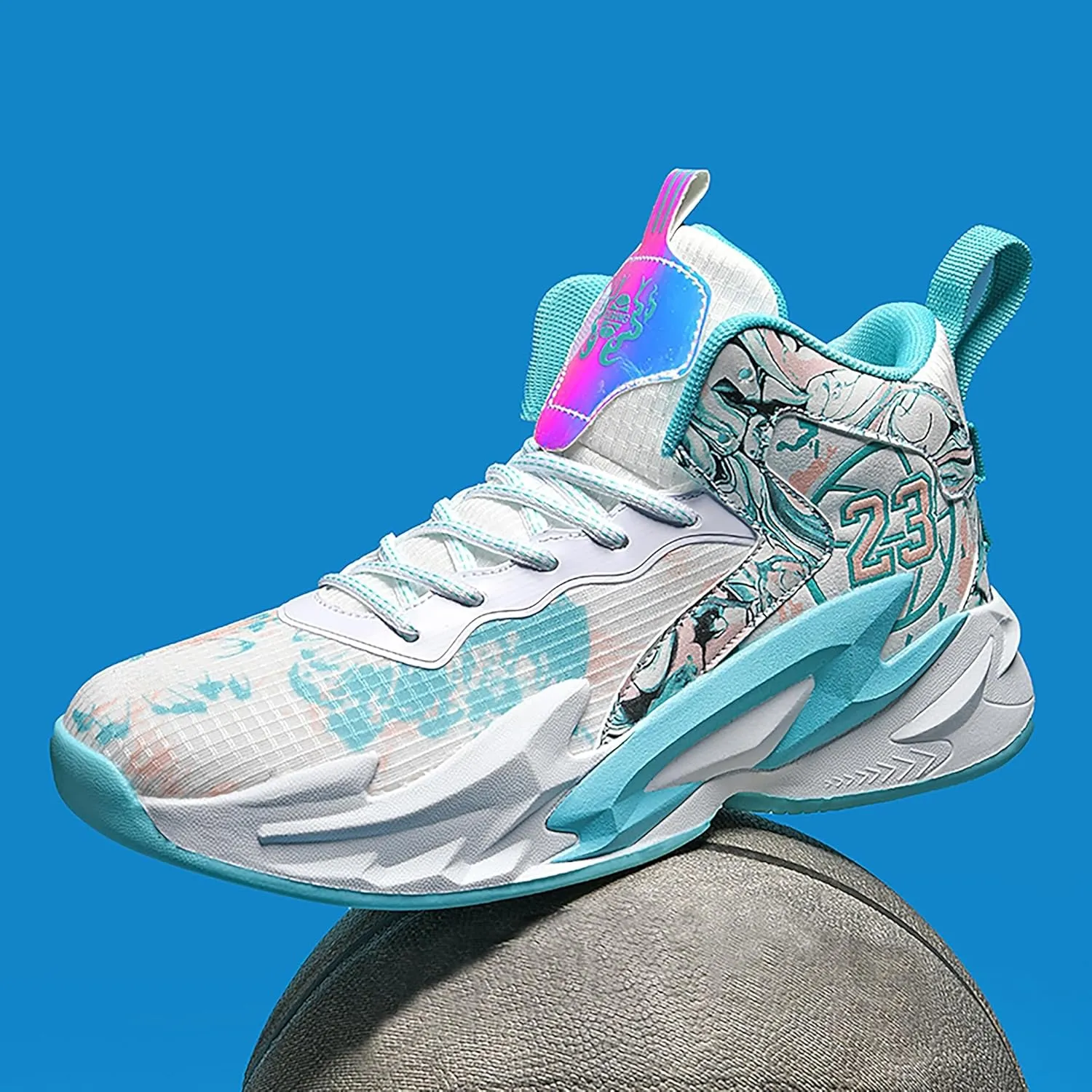 Unisex Basketball Shoes are Lightweight Breathable Anti Slip Wear-Resistant Sports Training Boots