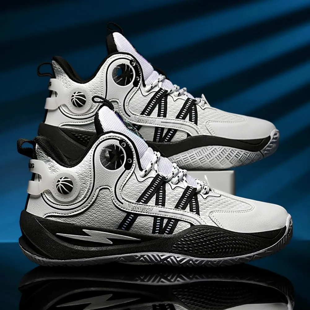 Unisex Basketball Shoes Breathable Anti Slip and Shock Absorption Training Sneakers for Youth