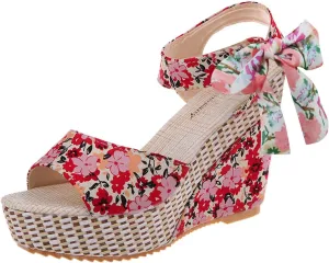 Wedge Sandal for Women Ankle Strap Flatform Arch Support Fish Mouth Toe Shoes Platform Espadrilles Rubber Cushion Slip on