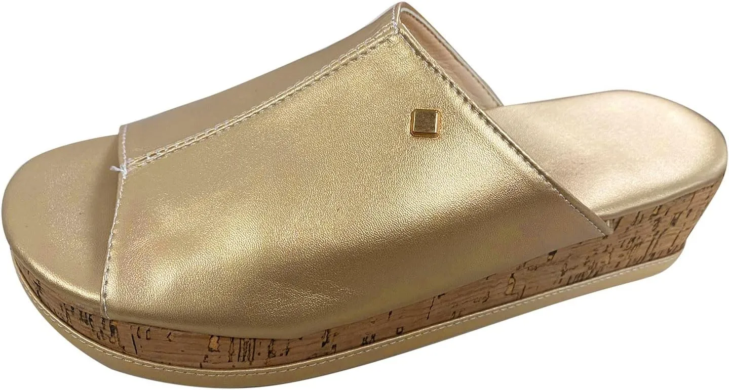 Wedge Sandals for Women Comfortable Wide Width Cushioned Footbed Adjustable Straps Platform Slides Summer Walking Shoes 2025 Spring and Summer Vacation