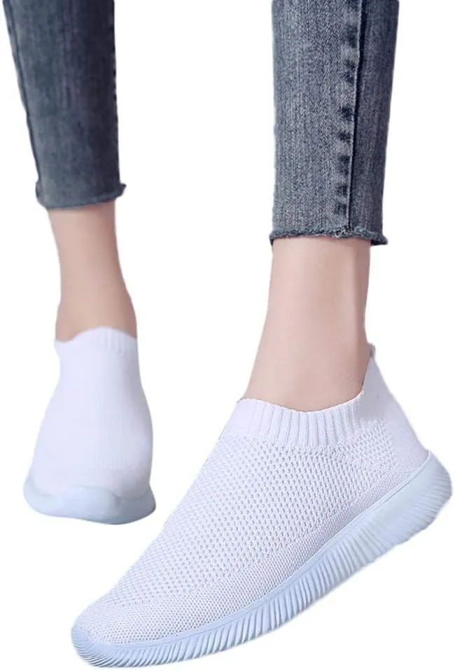 White Sneakers for Women Volleyball Shoes Women's Loafer Flat Slip on Non Slip Low Top Casual Black Loafers Women Wide with Women's Sneakers in White in Wide Width