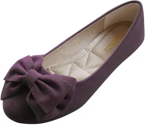 Women's Ballet Flat Comfort Slip on Flat Shoes Women's Comfortable Ballet Flats Comfortable Bow Dressy