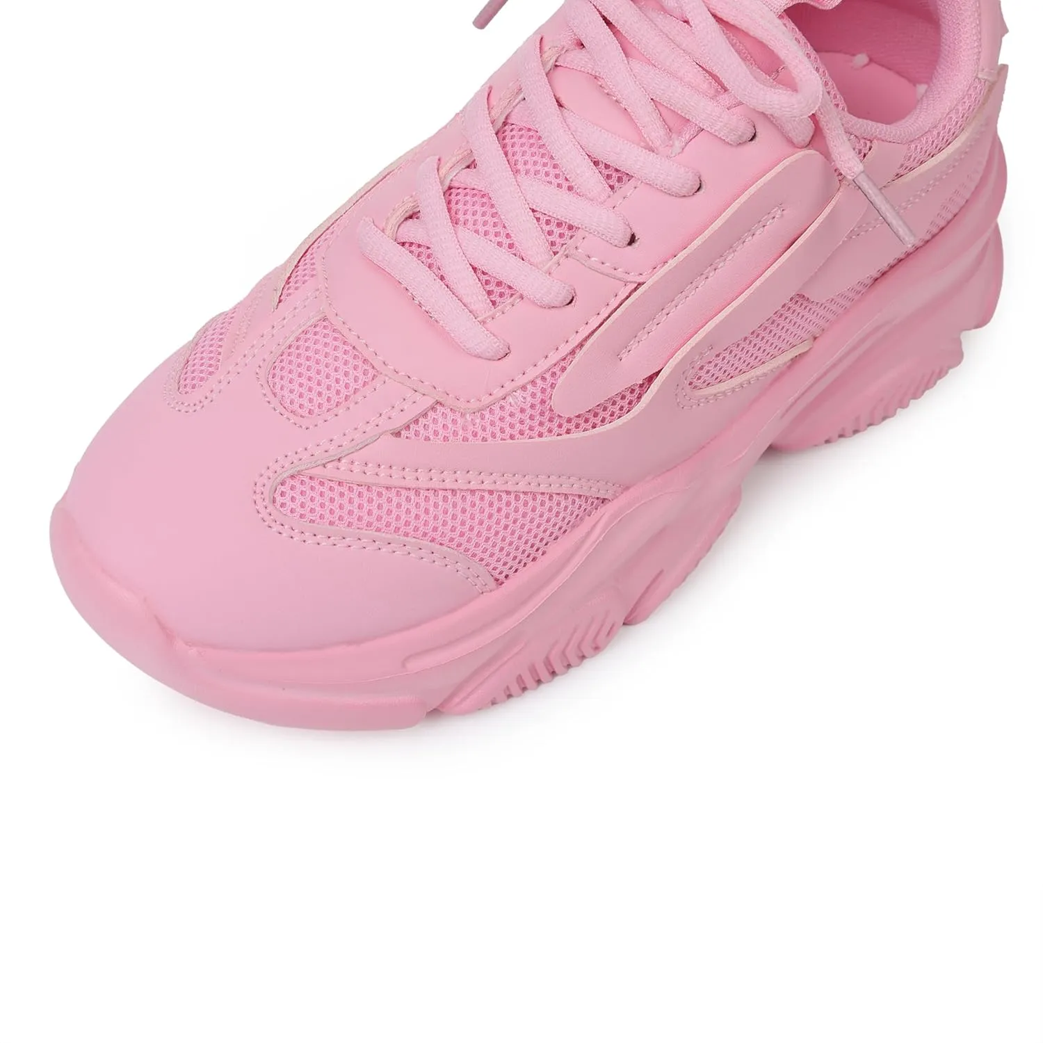 Women's Chunky Sneakers, Platform Casual Lace Up Non-Slip Comfortable Fashion Running, Thick 90s Women 'S Fashion Leather Breathable Mesh Walking Workout Sport Shoes