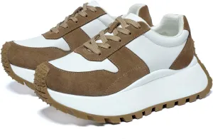 Women's Fashion Sneakers Platform Casual Height Increasing Walking Shoes Retro Running Shoes Outdoor Non-Slip Sports Casual Shoes Women's Chunky Sneakers