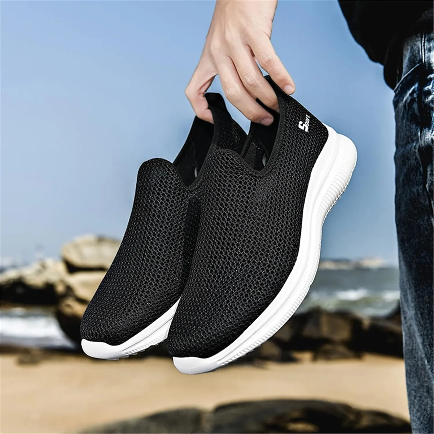 Women’s Slip-On Shoes Casual Lace-Free Walking Loafers Mens Running Shoes Wide Feet Men's Casual Dress Shoes Black Platform Sneaker Brown Tennis Shoe Casual Loafers