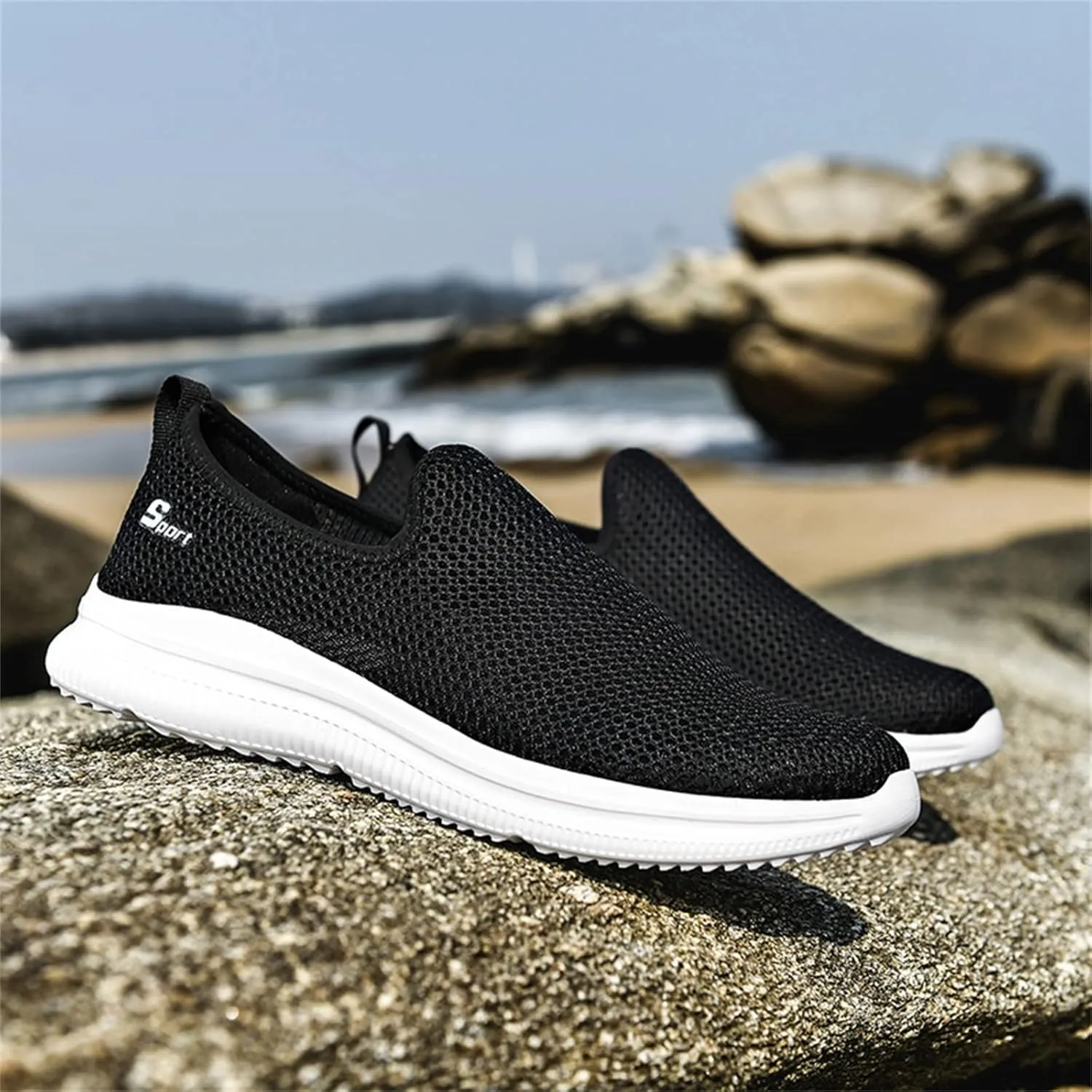 Women’s Slip-On Shoes Casual Lace-Free Walking Loafers Mens Running Shoes Wide Feet Men's Casual Dress Shoes Black Platform Sneaker Brown Tennis Shoe Casual Loafers