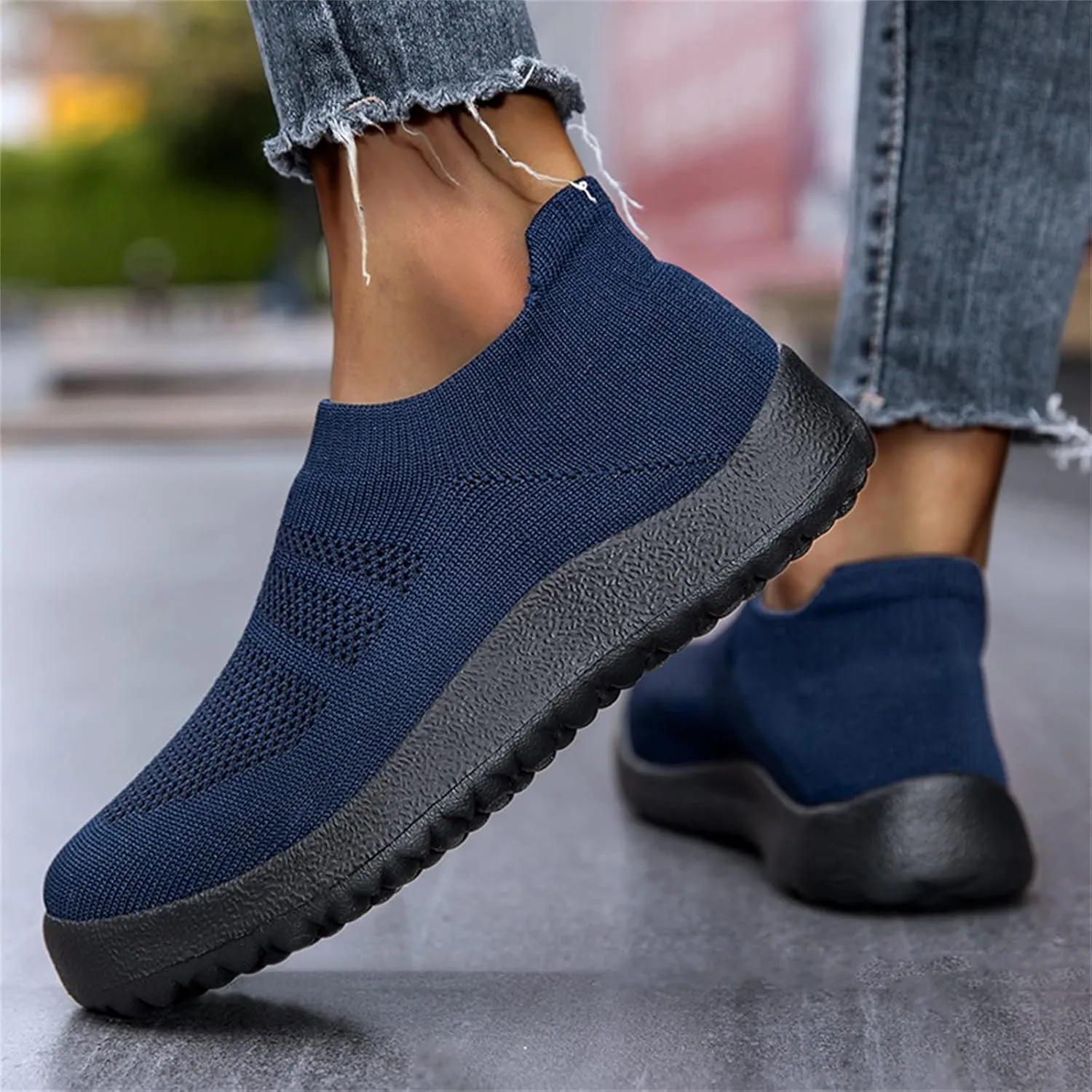 Womens Slip on Walking Shoes Comfort Lightweight Running Shoes for Women Loafers Casual Shoes Waterproof Sneakers White Tennis Shoe Trainers Shoe