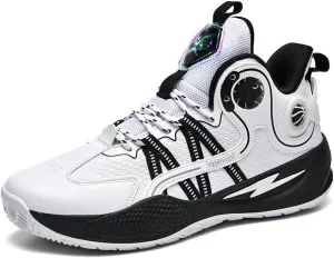 YAXE Unisex Basketball Shoes Breathable Anti Slip and Shock Absorption Training Sneakers for Youth