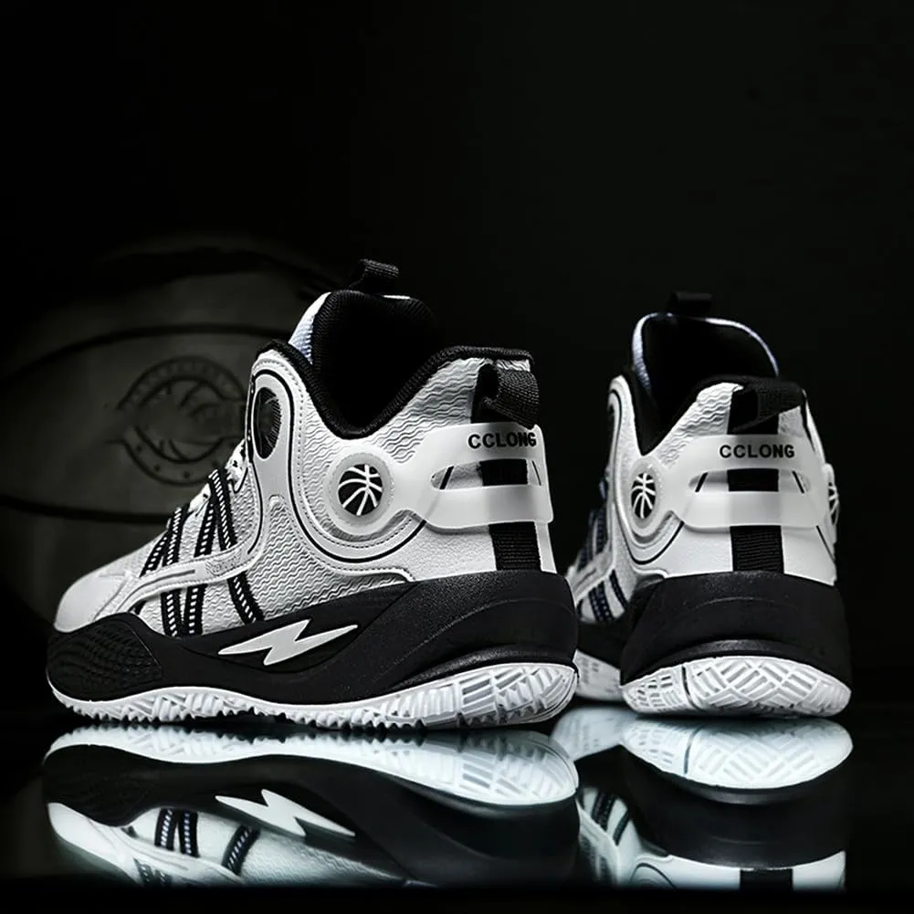 YAXE Unisex Basketball Shoes Breathable Anti Slip and Shock Absorption Training Sneakers for Youth