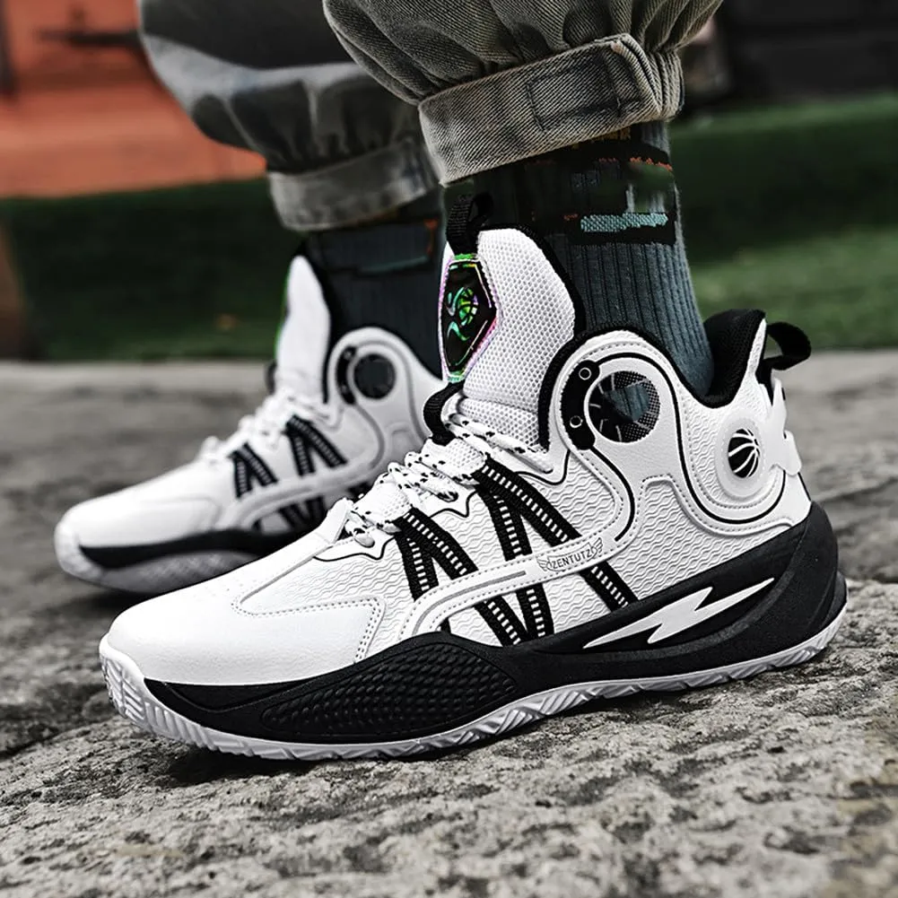 YAXE Unisex Basketball Shoes Breathable Anti Slip and Shock Absorption Training Sneakers for Youth